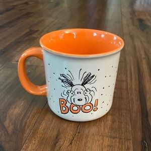 Peanuts snoopy boo! stoneware mug double sided